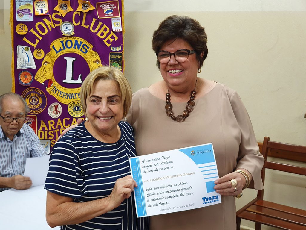 Tieza Entrega Voto De Aplauso E Diploma Ao Lions Clube De Araçatuba Tieza 5393