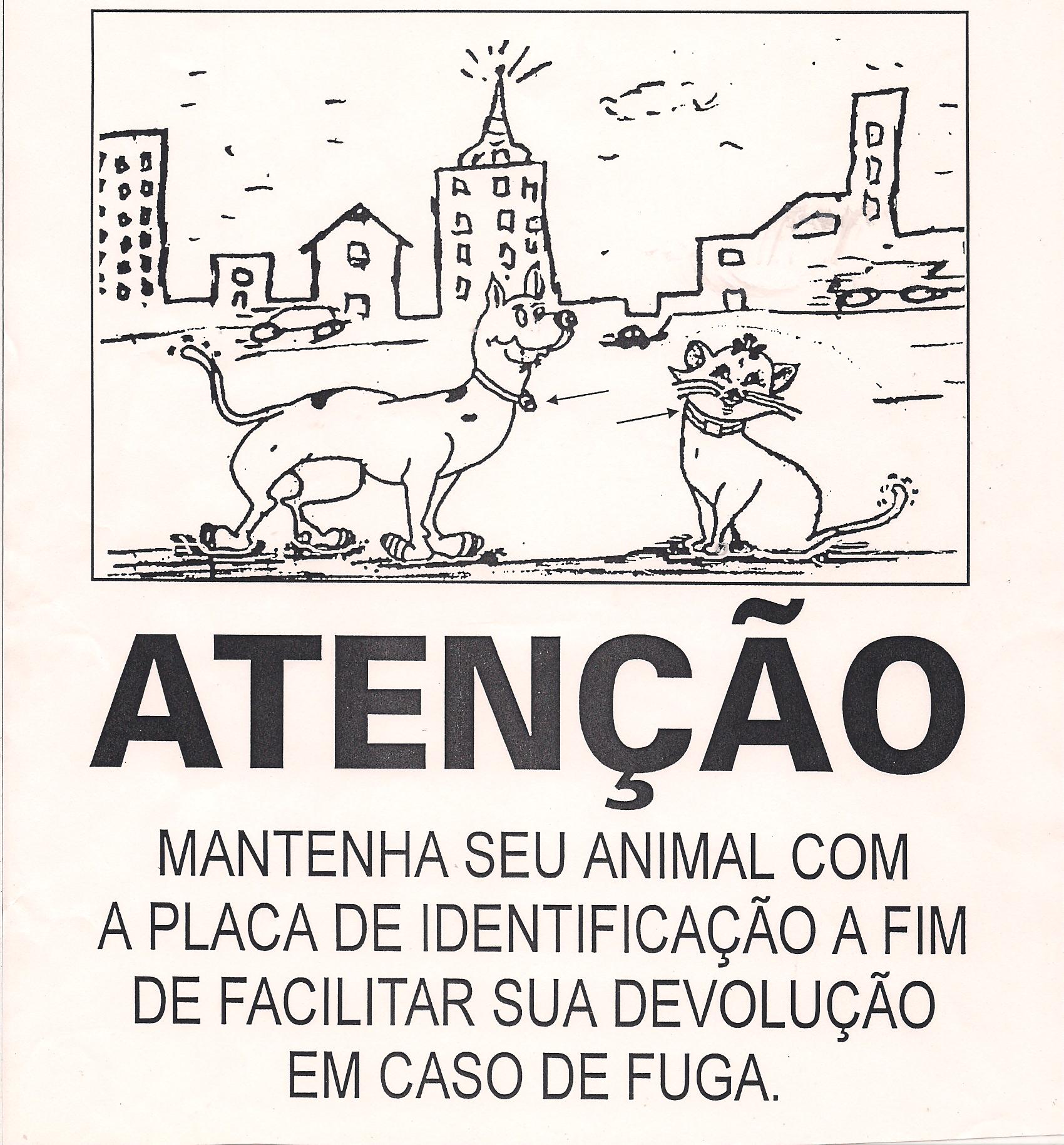 Ajude a divulgar as placas de identificação para cães