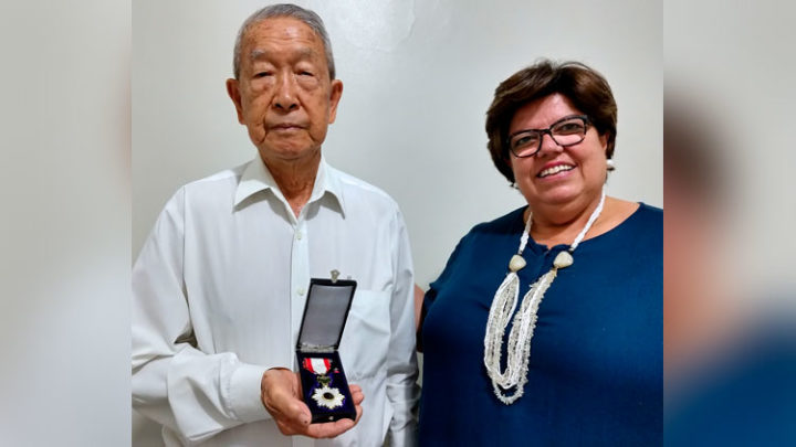 Mitsuo Motoyama, araçatubense condecorado pelo imperador do Japão, visita gabinete de Tieza