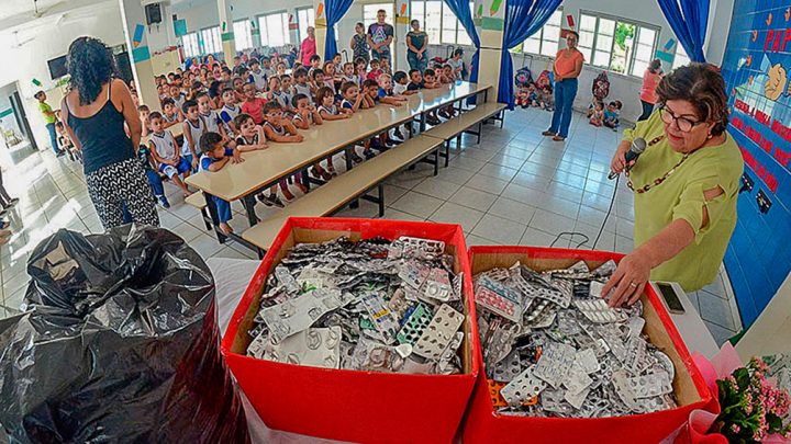 Arrecadação de cartelas vazias de remédios: Escola no bairro Traitu participa de campanha