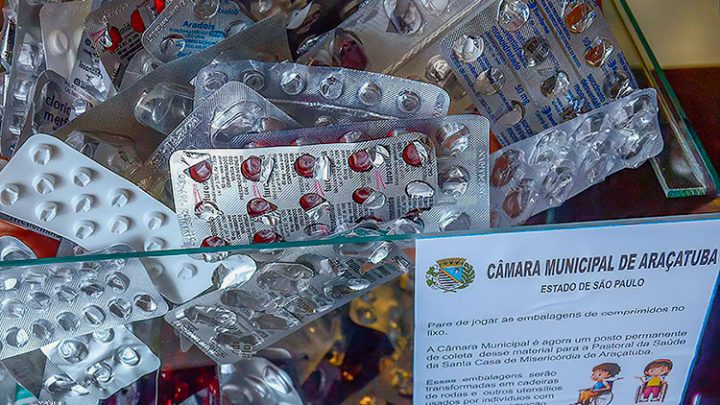 Câmara de Araçatuba continua recebendo embalagens vazias de medicamentos